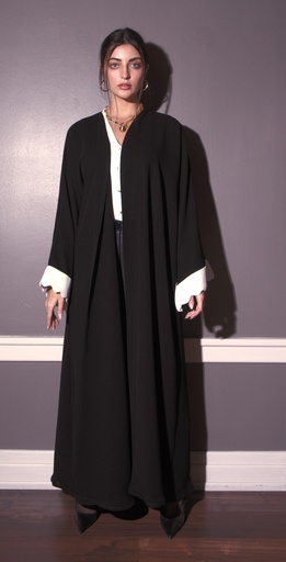 Wavy Sleeve Abaya